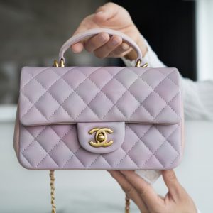 Hong Kong香奈兒 chanel 2022 手提 cf mini 漸變粉