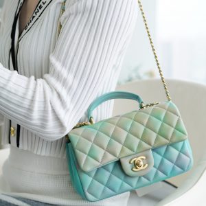 Indonesia Jakarta香奈兒 chanel 2022 手提 cf mini 漸變綠
