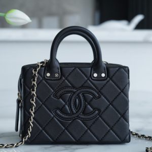 Kuwait香奈兒 chanel 22B 復古化妝包 黑色 香奈兒包包官網