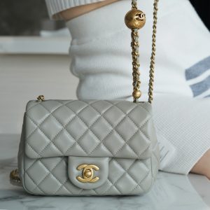 Bahrain香奈兒 chanel2022春夏 金屬球方胖子 灰綠