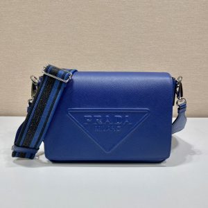 Calgary Canada PRADA 普拉達刺繡織帶男斜跨包