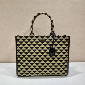 Kuwait PRADA 普拉達刺繡織物包大號無長肩帶
