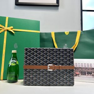 戈雅官方旗艦店Goyard八只裝手錶盒焦糖色戈雅手錶盒