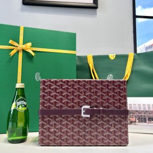 戈雅Goyard八只裝手錶盒酒紅色戈雅官方旗艦店