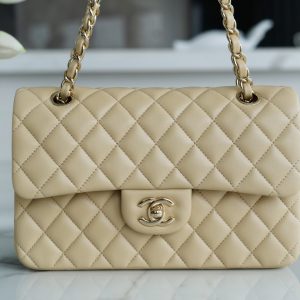 CHANEL Classic Flap手袋淺杏色小號香奈兒女式包包