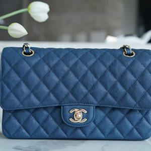 CHANEL CF Classic Flap手袋中號 淺藍官方網站香奈兒包包