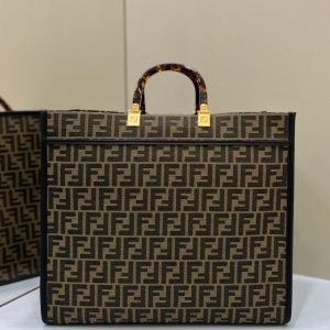 芬迪Fendi帆佈購物袋咖啡色芬迪帆佈購物袋多少錢
