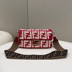 芬迪Fendi 0190 BAGUETTE  拉菲草純手工編織芬迪包包