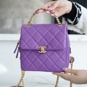 To’liatty CHANEL雙肩背包紫色香奈兒女包價格旗艦店