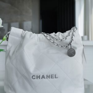 CHANEL22手袋白銀 中號春夏新款奢侈品牌香奈兒女包