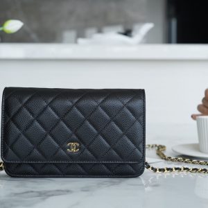 CHANELWoc  發財包黑牛金香奈兒發財包 woc尺寸