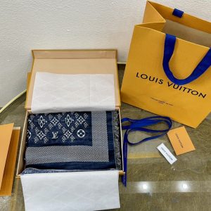 louis vuitto Since 1854 mp2823圍巾披肩 藍色路易威登