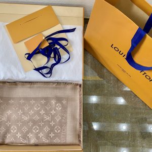 路易威登圍巾怎麽洗Monogram Denim圍巾m75872奶茶咖