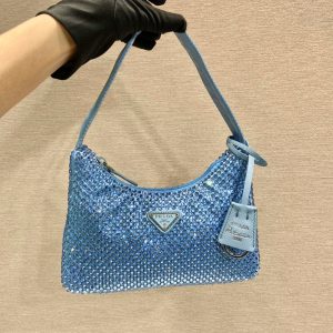 普拉達閃鉆三合一是哪三樣PRADA閃鉆Hobo2022年新款閃鉆