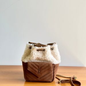 Arkhangel’sk-gorod聖羅蘭包包官網YSL JOE_ 迷妳羊羔毛水桶包