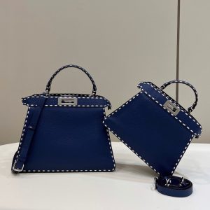 Canada Ottawa芬迪 Fendi最新PEEKABOO小號手袋藍