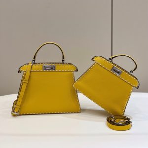 Australia Canberra芬迪 Fendi最新PEEKABOO小號手袋黃