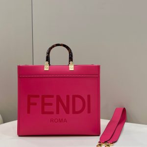 Qatar Doha芬迪 Fendi托特包包新色 爆版梅紅芬迪包包