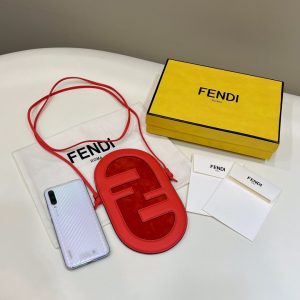 芬迪 全新設計超薄款 Fendi手機包全套包裝紅芬迪包装袋