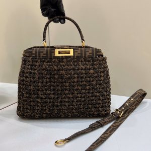 芬迪 Fendi peekaboo升級編織款全套包裝芬迪包包官網