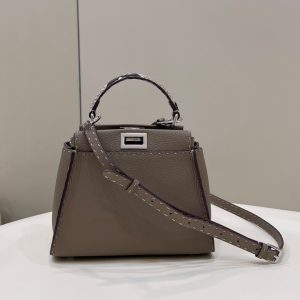 芬迪 Fendi peekaboo包全套包裝鴿子灰芬迪包包經典款式