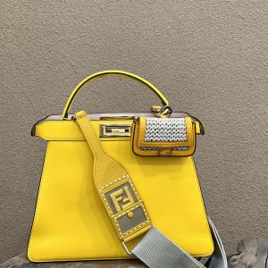 芬迪 Fendi PEEKABOO I See U黃色芬迪女包最新款圖片