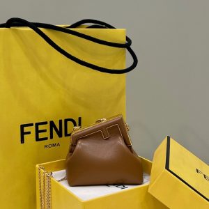 芬迪 Fendi  first繫列包包土黃芬迪女士包包官網旗艦店