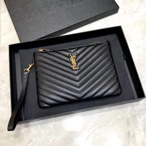 YSL MONOGRAM波浪繡花手包聖羅蘭包包440222450