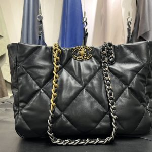 香奈兒19bag官方價格CHANEL  22B  19bag   tote  橫版 正品皮