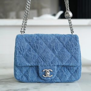 CHANEL 2023 山茶花紋 牛仔 方胖子香奈兒方胖子官網價格