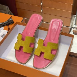 Biklyan’ 愛馬仕 Hermers新款麂皮山羊皮涼鞋愛馬仕的女鞋