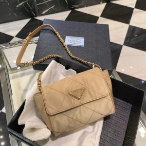 普拉達女士包價格和圖片 PRADA新款菱格鏈條小挎包