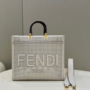 San Francisco USA 芬迪 Fendi Sunshine中號手提袋米白