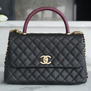 Indonesia 香奈兒 CHANEL coco handle 蜥蜴手柄 原廠皮 大號