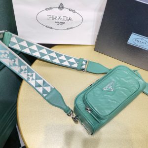 Noginsk 普拉達PRADA新品復古褶皺羊皮單肩包斜挎包