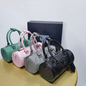 PENZA II 普拉達包包的價格PRADA新品褶皺羊皮小手提包