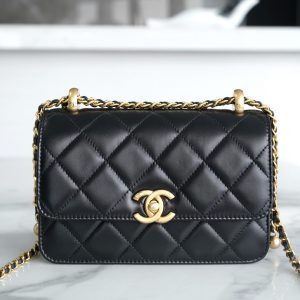 Kirov-Kotlasskiy CHANEL 24C 雙金球CF MINI 19CM 黑色