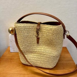 Thailand Bangkok聖羅蘭水桶包真假辨別圖YSL LE 37編織水桶包