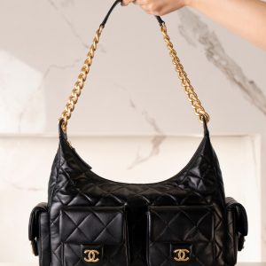 Saudi Arabia Dammam Chanel 25c大號嬉皮hobo bag 黑金