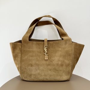 Singapore  聖羅蘭包包中國官方網站YSLBEA絨面麂皮革托特包