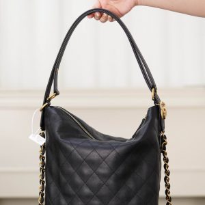 Dubai chanel 25ss 秀場雙肩包黑金大號香奈兒雙肩包價格